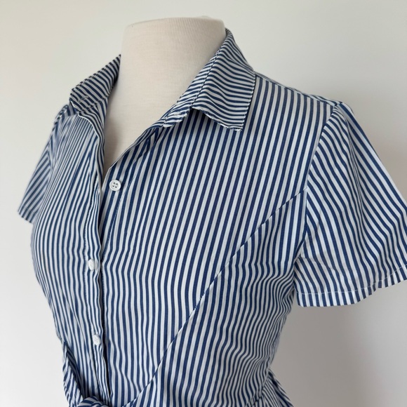 Forever 21 shirt dress French style tied up modern Aline - Picture 7 of 8